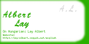 albert lay business card